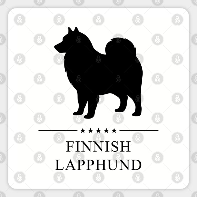 Finnish Lapphund Black Silhouette Magnet by millersye